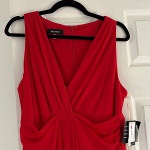 Nine West Vibrant Red Backless Dress